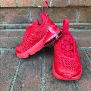 Nike Air Max 270 University Red Running Sneakers Size 4C Toddler kids child